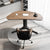 Irregular Carbon Steel Frame Desk with V-Shaped Table Legs with carpet
