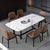 Rining Table with White Sintered Stone Top and Stylish Base