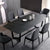 Black Sintered Stone Dining Table Set
