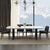 Modern Design Rectangle Dining Table with Powder Coating Unique Design Steel Base