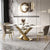 Rectangle Dining Table and Chair Set with Fancy Elements Standi ng on Wall that Increase the Beauty