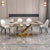 Fancy White Sintered Stone table and Chairs Set