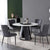 Round Dining Table with Set of 4 Chairs in Living Room of House