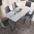 Modern Rectangle Dining Table with Squircle Base and Set of 4 Chairs