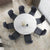 White Sintered Stone Dining Table and Chairs Set