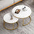 Coffee table Set with Gold Base Creating a minimalist look in Living Room